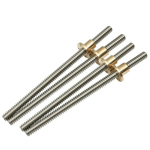 T10 Stainless Steel Lead Screw With Nylon Nut For CNC And 3D Printer Rigs Built Tough Smooth As Butter trapezoidal thread spindles.
