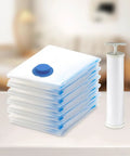 3 Pack Vacuum Compression Storage Bags With Hand Pump For Travel Clothes Clear Large 31.5 Inches By 23.6 Inches Space Saving Set