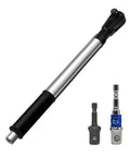 Half Inch Offset Extension Wrench Impact 3 In 1 Manual Electric Pneumatic Ratchet for Narrow Spaces with 90 Degree Offset Design, Includes Two Adapters