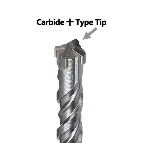 SDS Max carbide-tipped masonry drill bit, 1-1/2 in diameter x 10 in long (38x260 mm)
