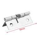 Dope Stainless Steel Self Closing Cabinet Hinge 50x38x5mm Silver, heavy-duty hinge with spring mechanism for quiet operation.