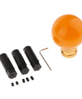 Cool Stylish Yellow Resin Manual Gear Shift Knob With Metal Mount Kit For Universal Fit Auto Upgrade Custom Shifter Handle No Buttons Needed Easy Install, with adapters