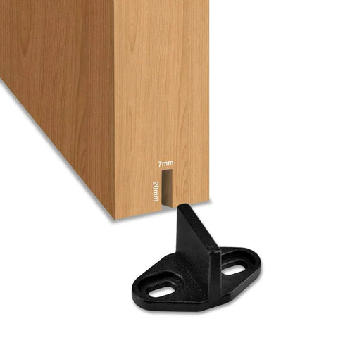 Barn Door Floor Guides 2 Pack Bottom Guide Floor Mount For Sliding Doors T Shape Track Hardware Black Durable Solid Steel Build