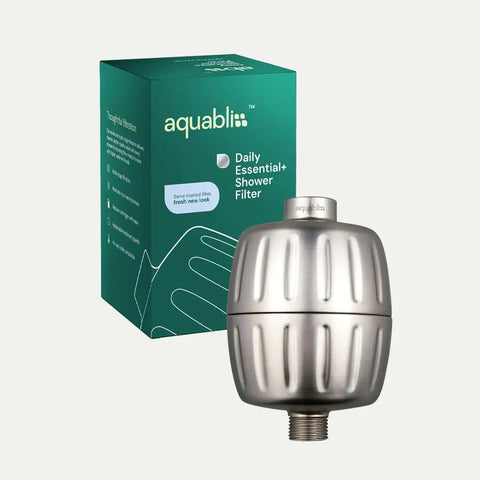 Heavy Duty Shower Filter With 30x Filtration Inline Multi-Stage Purifier That Kicks Out Chlorine Chemicals Odors And Bad Taste Brushed Nickel Finish