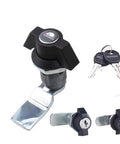 Beefy Heavy Duty Cabinet Cam Lock with key featuring cylinder turn tongue hardware and reversible stop cam for distribution boxes