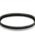 Heavy Duty Motorcycle Rubber Drive Belt 3403-141 For Arctic Cat International H2 XT ATV 1000 GT, rubber material with ridged surface.
