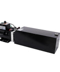 Heavy Duty Hydraulic Power Unit For Car Lifts AC 220V Single Phase With 16 Quart Oil Reservoir side view image.