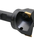 Accusize indexable end mill, 2 inch diameter, 3/4 inch straight shank, 3 TPG32 carbide inserts
