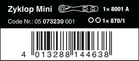 Barcode and product code label for Pro Grade Durable One Quarter Inch Square Drive Bit Ratchet With Sixty Teeth, Drop-Forged Steel Build.