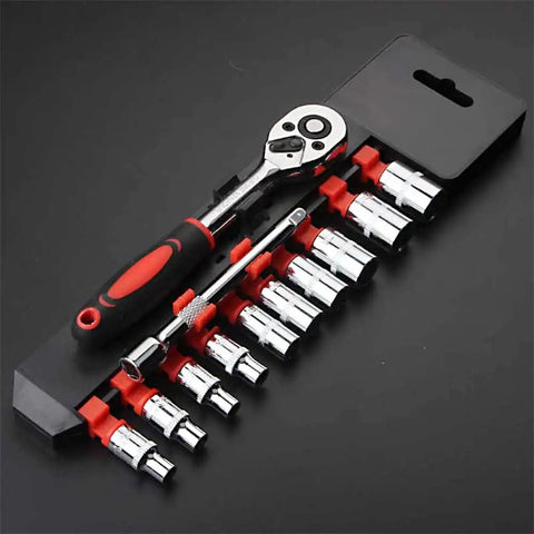 Socket Set Extension Rod And Hex Wrench Ratchet Tool Kit For Quick Auto Repairs Multi Function Hand Tools Small Ratchet Sleeve 15Cm