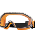 Over Glasses Protective Safety Goggles With Anti Fog UV Protection Scratch Resistant Lens, orange trim, black adjustable headband