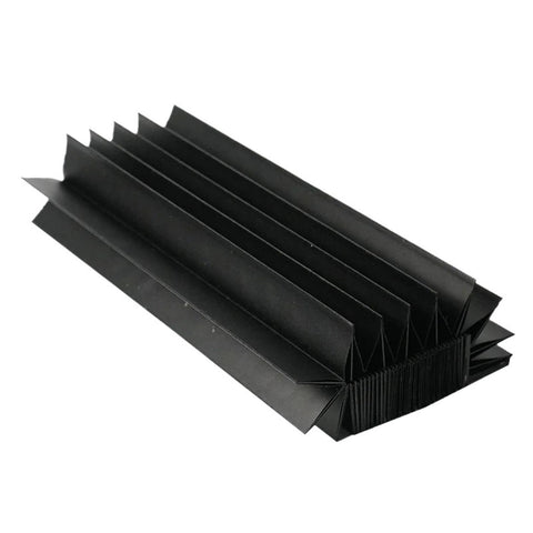 Rugged Flexible Dust Cover For CNC Milling Machines 165 By 15 By 1500 mm Accordion Bellows Guard in black cloth material