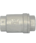 Side view of 1/2 in CF8M stainless steel inline check valve