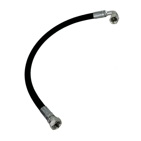 Front Loader Hydraulic Hose Replacement For LA203 LA203A LA240 LA240A LA243 LA243A Bucket Cylinders Heavy Duty Flexible Hose With High Pressure End Fittings Kit Included, showing heavy-duty hose with chrome fittings