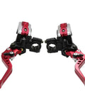 Universal Seven Eighths Inch 22 Millimeter CNC Hydraulic Brake Clutch Lever Master Cylinder with red finish