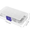 Stainless Steel Snap Rings External Circlips Kit With 10 Sizes Assortment And Plastic Storage Box For Easy Organization, Quick Assembly, And Professional Projects. clear box, 12.4cm