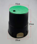 Automatic Irrigation Valve Box Cover For Garden And Lawn 6 Inch Plastic Sprinkler System Lid In Black And Green
