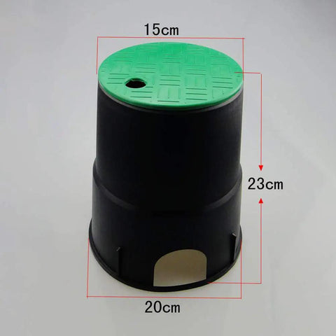 Automatic Irrigation Valve Box Cover For Garden And Lawn 6 Inch Plastic Sprinkler System Lid In Black And Green