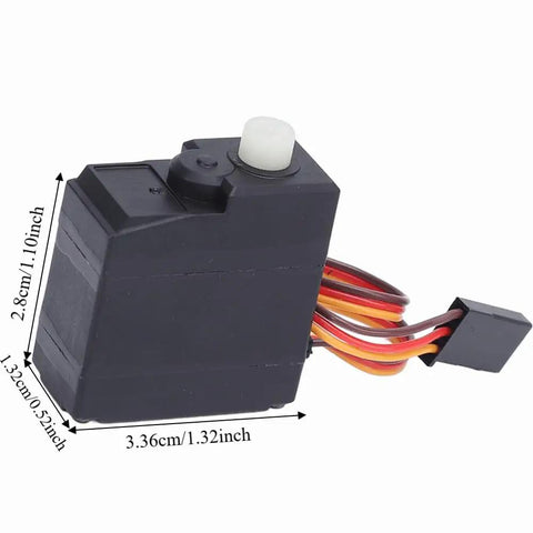 Badass 17 Gram High Torque Digital Steering Servo Motor Upgrade For 1 16 Scale Rc Car Crawler Truck Buggy showing dimensions and connection wires.