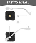 Vinyl Record Clock Mechanism Replacement Kit With Hands For Vinyl Clocks DIY Timekeeping Upgrade Easy To Install parts layout