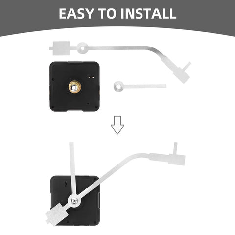 Vinyl Record Clock Mechanism Replacement Kit With Hands For Vinyl Clocks DIY Timekeeping Upgrade Easy To Install parts layout