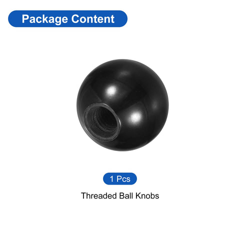 M10 Female Thread Phenolic Ball Knob 32mm Diameter Round Lever Handle for Machinery shown in package