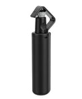ASHATA Adjustable Cable Stripper Tool For Round Wire Jacket Slitter Quick Remove PE PVC Rubber Sheaths Depth Adjustment Wheel side view in black.