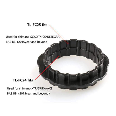 Pro Grade Multifunctional Bicycle Bottom Bracket Tool And Wrench CNC Machined Aluminum 16 Notch 44mm Cup with labels for Shimano fits