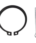Beefed Up Front Suspension Kit With Track Bar Bushing And Ball Joint For Solid Steering And Smooth Ride Includes One Front Track Bar Bushing And One Front Mounted Ball Joint Heavy Duty Replacement Parts, black steel ring with cotter pin
