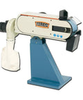 Knockout Performance 6 By 79 Inch Belt Grinder featuring a smooth operator build and 4 HP motor for heavy-duty tasks.