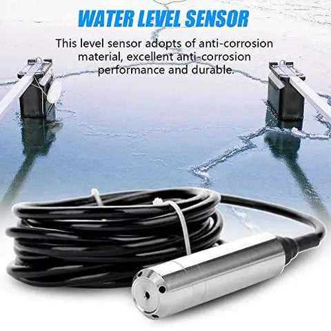 DC 24V 4-20mA Water Level Transmitter Plug-In Type Level Sensor with 6m Cable.