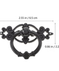 Antique Ring Handle Drop Pulls 2.56 Inch Cabinet Hardware For Furniture Wardrobes Decorative Drawer Pulls Zinc Alloy