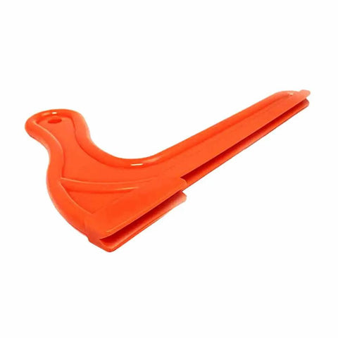 Bright orange V-stick from Durable 5 Piece Safety Push Block Set For Woodworking Including One Long Push Block Two Short Push Blocks One V Stick And One Push Stick In Bright Orange For High Visibility On Router Tables Shapers Band Saws Table Saws And Jointer Pro Grade Heavy Duty