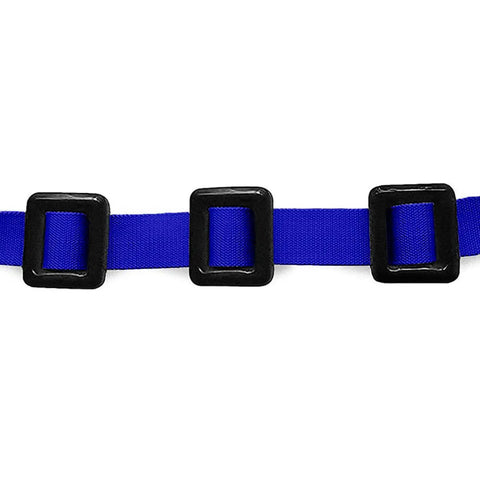Vinyl Coated Dive Weights For Scuba And Freediving on blue belt, black square design, easy on belt, heavy duty lead, saltwater freshwater use