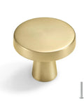 Brushed Brass Gold Mushroom Cabinet Knobs Set 25 Pack Zinc Alloy Drawer Handles For Kitchen Cabinets And Dressers, Rust Resistant, Premium Round Corner Pulls