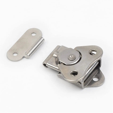 304 Stainless Steel Twist Latch With Spring Draw Latch for wood boxes and chests, rotary draw latch, heavy duty hardware, top view