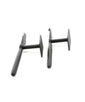 7 Inch Black Spoon Shaped Wrought Iron Shutter Dogs With Mounting Hardware Pack Of 6 For Exterior Shutters Weatherproof Rust Resistant