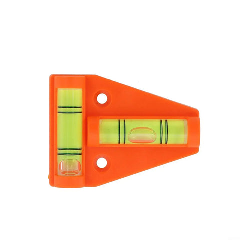 Orange T Shaped 2 Way Bubble Level For Caravan For Motorhome For Camper with fluorescent vials for easy visibility.