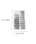 Premium Stainless Steel Micro Screw Kit With Tiny Screwdriver And Tweezers in clear storage box, 1000 assorted screws, dimensions shown.