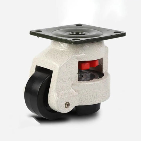 Beefy Heavy Duty Swivel Workbench Casters With Adjustable Height, 500kg Per Wheel, Industrial Transport Plate Wheels, Leveling Mobility For Workbenches And Equipment, 4 Piece Set swivel caster with black wheel and plate mount