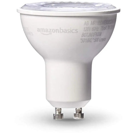 MR16 LED Light Bulbs 7W, 50W Equivalent, GU10 Base, Warm White 3000K, Dimmable, Energy Efficient Spotlight Lamps, 10,000 Hour Lifespan, 6 Pack