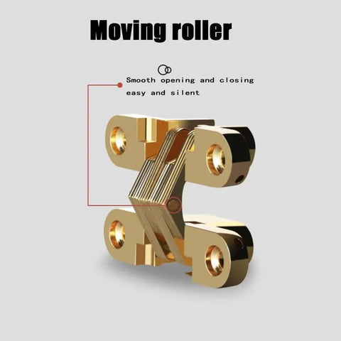 4 Pcs Concealed Cross Hidden Door Hinges For Cabinets 18mm Invisible 180 Degree Swing With Smooth Silent Close No Squeaks Zinc Alloy Build