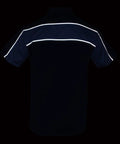 Back view of Mens Grey Black Mechanic Work Shirt With Reflective Strip Heavy Duty Button Up For Tough Jobs Size Large