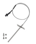 Replacement RTD Temperature Probe Sensor For Pellet Grills And Smokers, 3.5-Inch Probe With 17-Inch Stainless Wire, Easy Install, Includes 2 Screws And Nuts, Compatible With PB1000XL-025-R00 V2 Style Grills. 304 stainless probe with mounting bracket and wire.