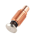 Top Notch 5-Piece Copper Plasma Cutter Electrode Set With High Heat Resistance, detailed view of a copper electrode tip.
