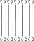 20 Pack 9 Inch Stainless Steel Wire Rope Lanyards with Rubber Coated Braided Cable Locks 5mm Thick Tether Safety Straps