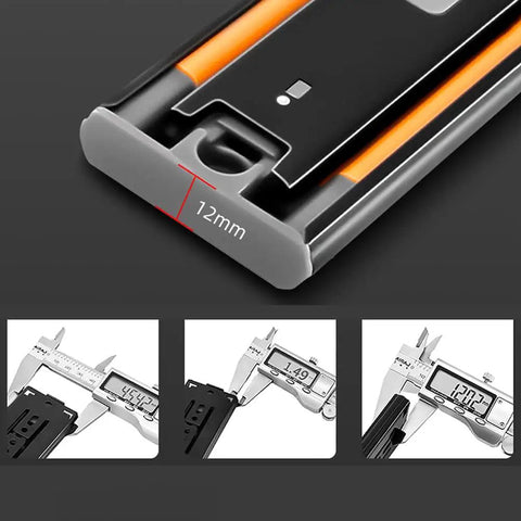 Three Section Drawer Runners With Damping And Soft Close, Full Extension 45cm Ball Bearing Slides with caliper measurements