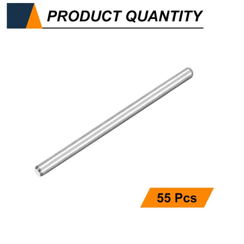 Heavy-Duty 55 Pcs M1.5 Dowel Pins 25mm 304 Stainless Steel Cylindrical Pegs Rock Solid Hardware displayed individually.