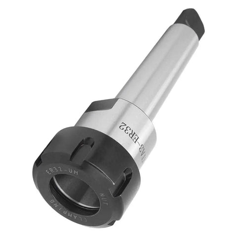 MT3 Taper Collet Chuck Holder For CNC Milling Lathe, Carbon Steel Build, MTA3 ER32 Compatible, M12 Shank, precision tool holder