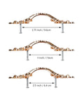Antique Rose Gold Zinc Alloy Cabinet Pulls Set Of 10 For Farmhouse Kitchens And Vintage Dressers, various sizes display